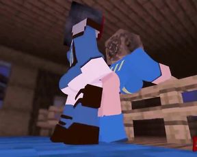 Minecraft Girl's First Futa Experience