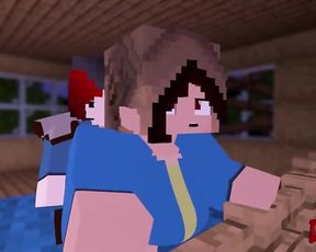 Minecraft Girl's First Futa Experience