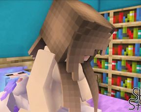 Two Minecraft Girls Grinding Together