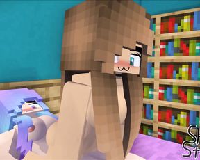 Two Minecraft Girls Grinding Together